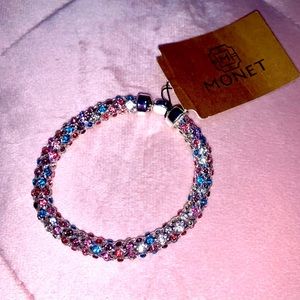 NWTs Gorgeous Monet brand multi-color faux diamonds bracelet